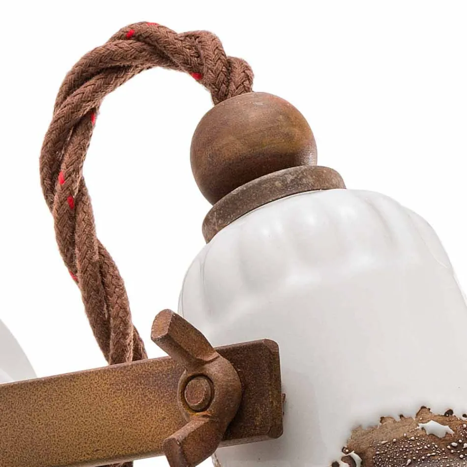 Perete ceramic reglabil și reflector metalic Kendra Ferroluce Viadurini