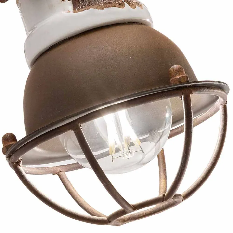 Perete ceramic reglabil și reflector metalic Kendra Ferroluce Viadurini