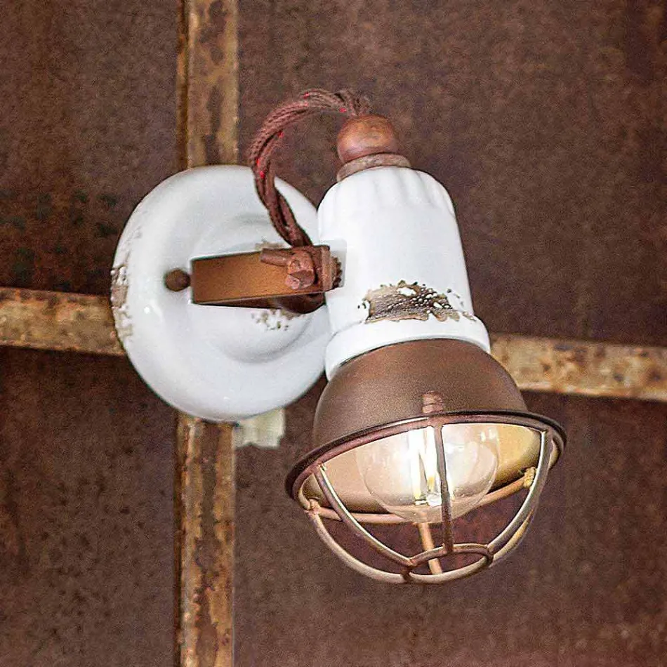 Perete ceramic reglabil și reflector metalic Kendra Ferroluce Viadurini