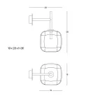 Lampă de perete rafinată din sticlă Pyrex suflată și metal, fabricată în Italia - Donatina Viadurini