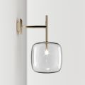 Lampă de perete rafinată din sticlă Pyrex suflată și metal, fabricată în Italia - Donatina