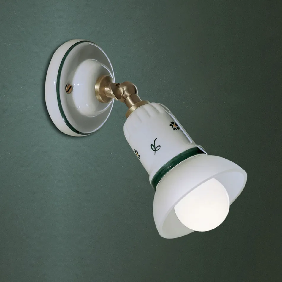 Wall rustic alb ceramic decorat Ferroluce Treviso Viadurini