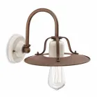 Aplice industriale stil de metal și ceramică Ferroluce Viadurini