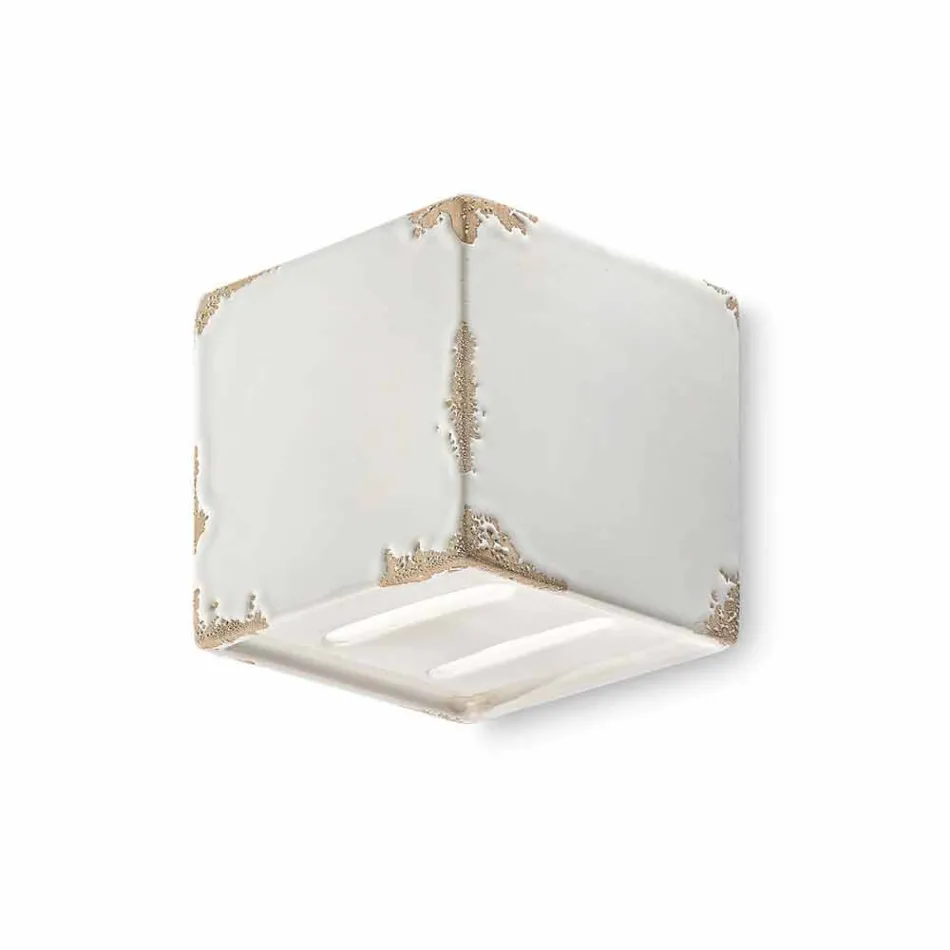 lampă Vintage formă de cub ceramic Connie Ferroluce Viadurini