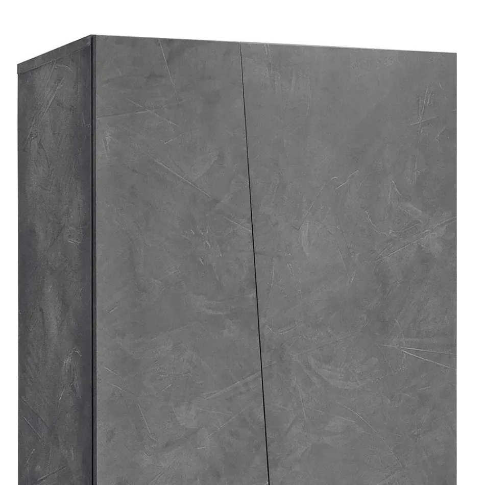 Dulap cu 2 uși din lemn durabil de melaminat alb sau ardezie - Joris Viadurini