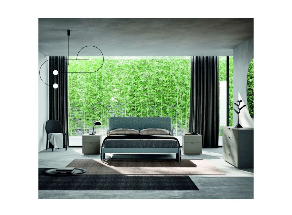 Mobilier dormitor cu 4 elemente stil modern Made in Italy - Eletta Viadurini