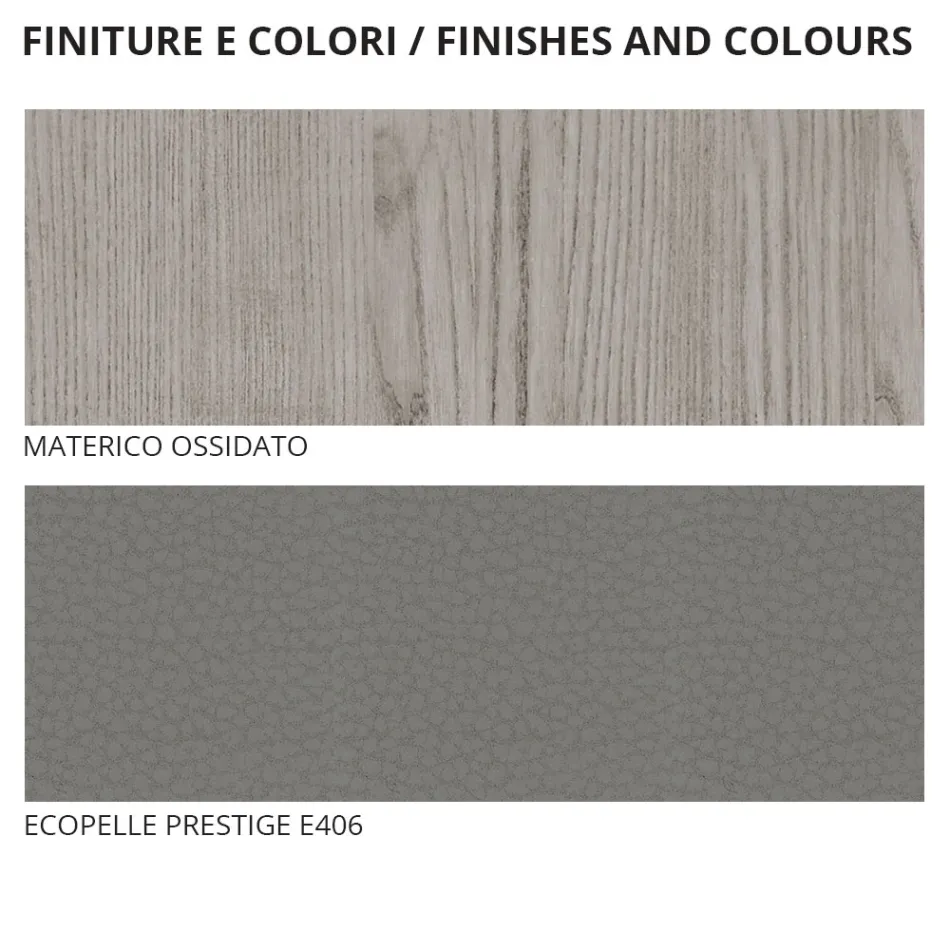 Mobila pentru dormitor dublu cu 4 elemente Made in Italy - Lucania Viadurini