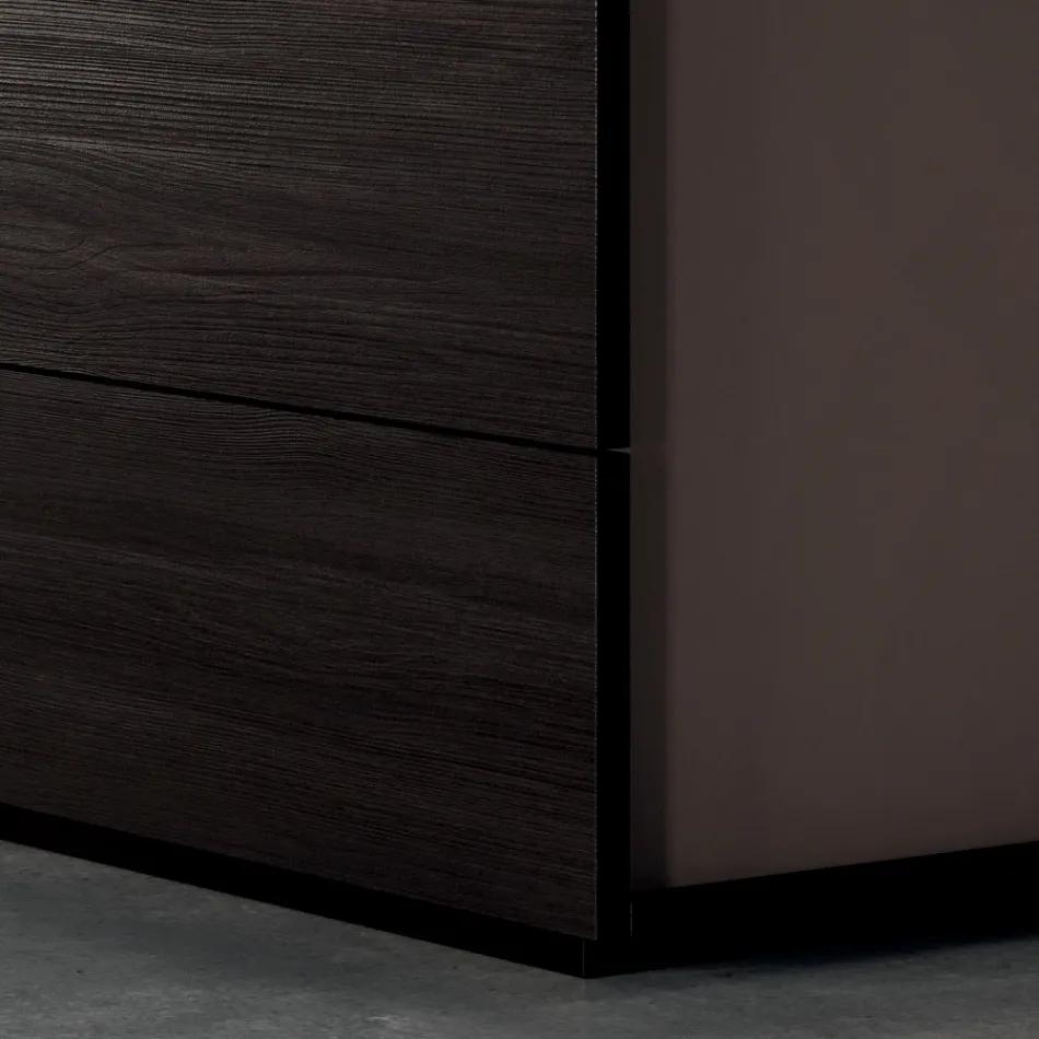 Mobilier pentru dormitor dublu cu 5 elemente Made in Italy - Scampia Viadurini