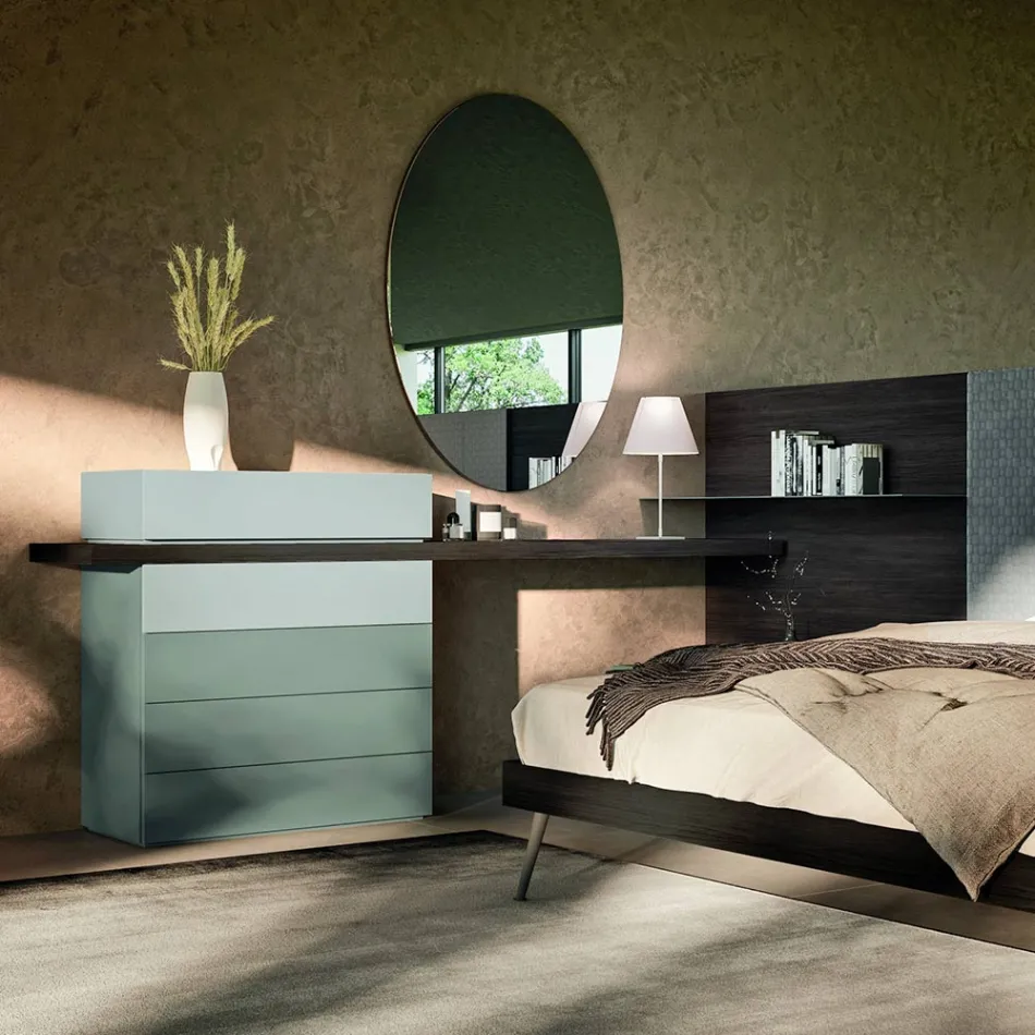 Mobilier dormitor cu 6 elemente Made in Italy - Ruby Viadurini