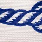 Un prosop de bumbac, cu o bucată de imprimare manuală, fabricat în Italia - mărci Viadurini