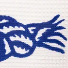 Un prosop de bumbac, cu o bucată de imprimare manuală, fabricat în Italia - mărci Viadurini