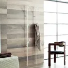 Suport pentru pardoseli cu design modern în alb sau metal cromat - Kottac Viadurini