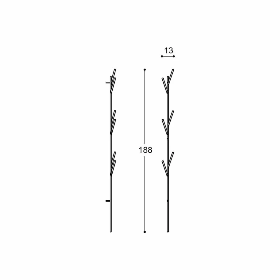 Suport pentru pardoseli cu design modern în alb sau metal cromat - Kottac Viadurini