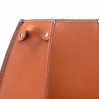 Scaun Audrey cu design modern din piele, fabricat în Italia Viadurini