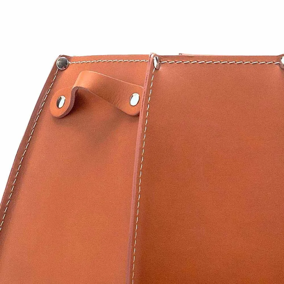 Scaun Audrey cu design modern din piele, fabricat în Italia Viadurini