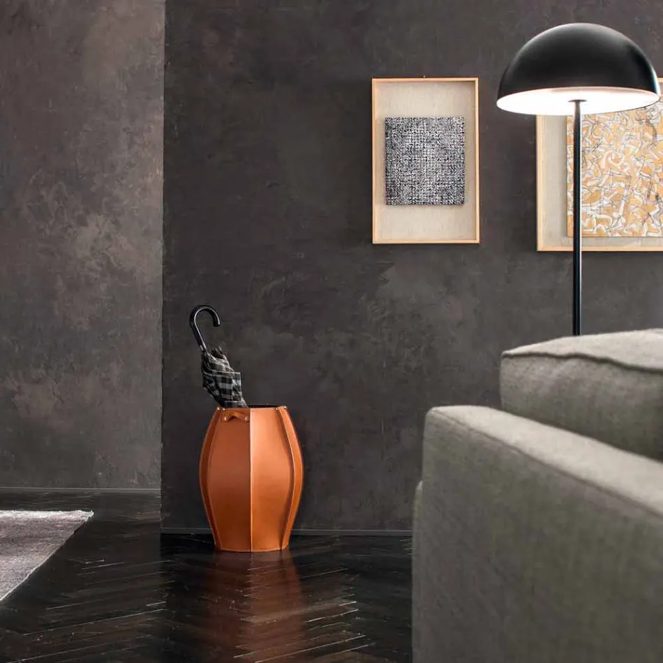 Scaun Audrey cu design modern din piele, fabricat în Italia Viadurini