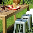 Blat de Bar Exterior 250x70 cm Din Teak Reciclat - Vedere Viadurini