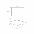 Modular bar counter Seria Snack Bara strălucitoare albă făcută în Italia Viadurini