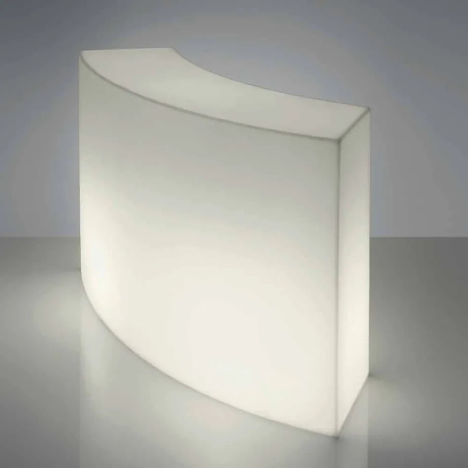 Modular bar counter Seria Snack Bara strălucitoare albă făcută în Italia Viadurini