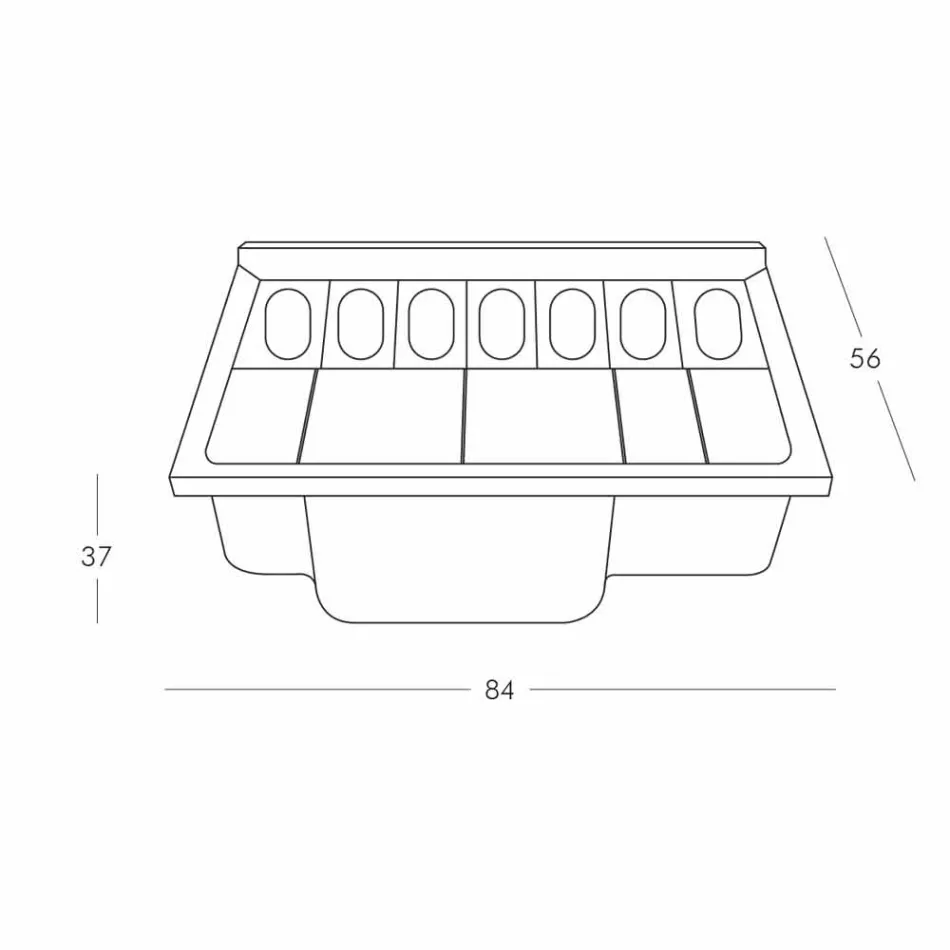 Stil modern pentru barul de culori Slide Break Line, realizat în Italia Viadurini