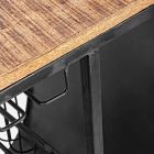 Consolă de bar din lemn de mango și Vespa din oțel cu design modern - șalot Viadurini