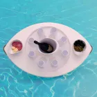 Trona bară plutitoare din piele ecologică albă din Italia Viadurini