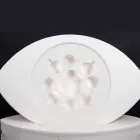 Trona bară plutitoare din piele ecologică albă din Italia Viadurini