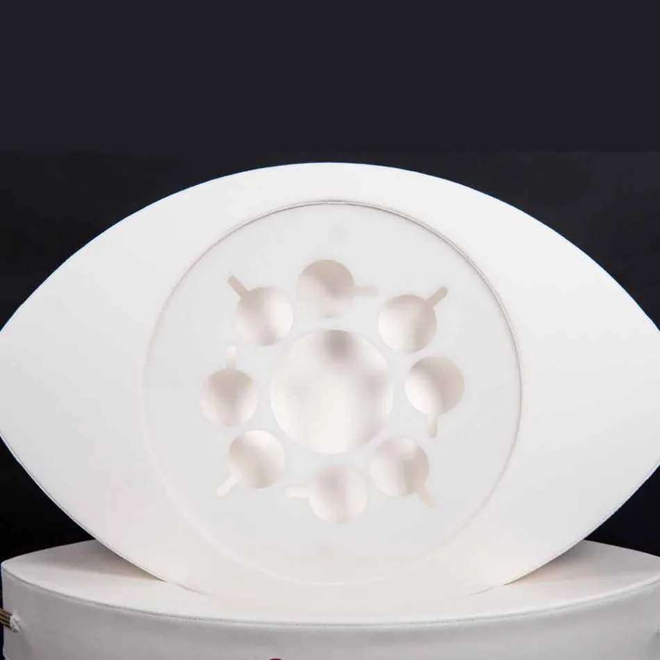 Trona bară plutitoare din piele ecologică albă din Italia Viadurini