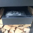 Cu platou de gătit și compartiment pentru suport de lemn - Giorgione Viadurini