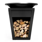 Gratar cu lemne cu placa de gatit si compartiment pentru suport de lemn - Ferran Viadurini