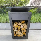 Gratar cu lemne cu placa de gatit si compartiment pentru suport de lemn - Ferran Viadurini