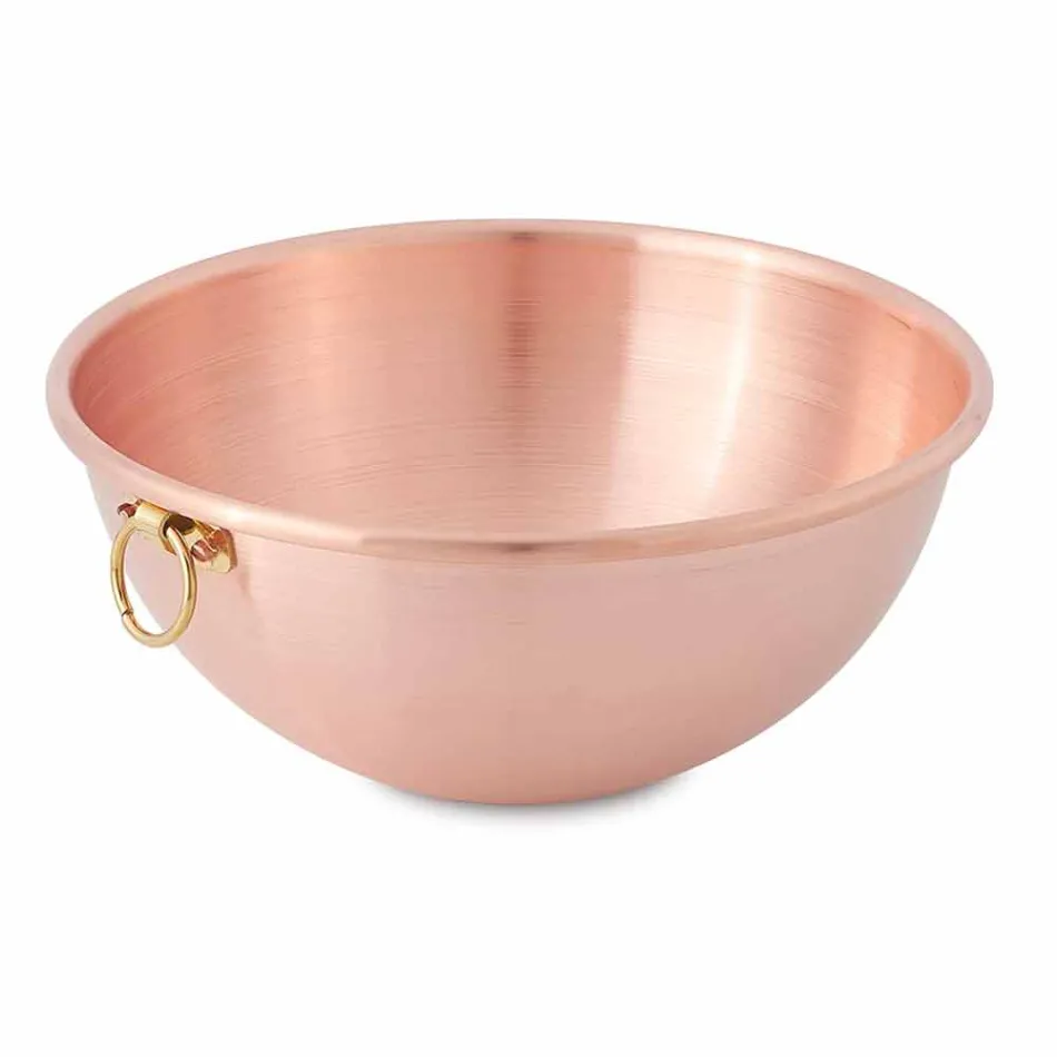 Bastardella semisferică în cupru conservat manual cu inel 36 cm - Giampiero Viadurini