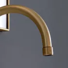 Baterie pentru lavoar cu 3 orificii cu gura mare cu sifon din alama Made in Italy - Rosu Viadurini