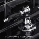 Baterie pentru chiuvetă cu 3 găuri cu pârghii în stil clasic din alamă lucrată manual - Noriana Viadurini