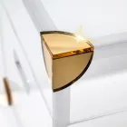 Cufăr de depozitare din plexiglas cu detalii aurii, fabricat în Italia - Briseide Viadurini