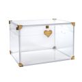 Cufăr de depozitare din plexiglas cu detalii aurii, fabricat în Italia - Briseide