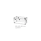 Cufăr de design din cristal acrilic transparent și oțel modern - Dante Viadurini