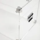 Cufăr de design din cristal acrilic transparent și oțel modern - Dante Viadurini