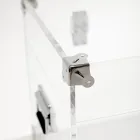 Cufăr de design din cristal acrilic transparent și oțel modern - Dante Viadurini