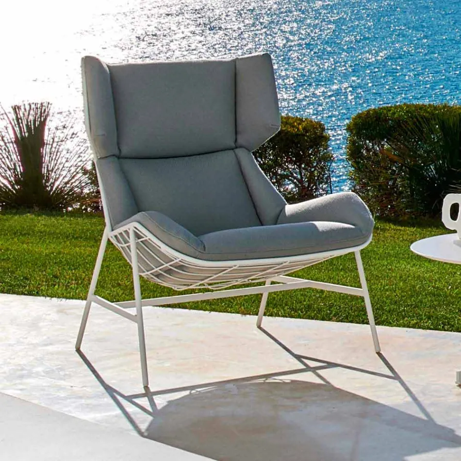 Bergere fotoliu de grădină Varaschin Summer Set de design modern Viadurini