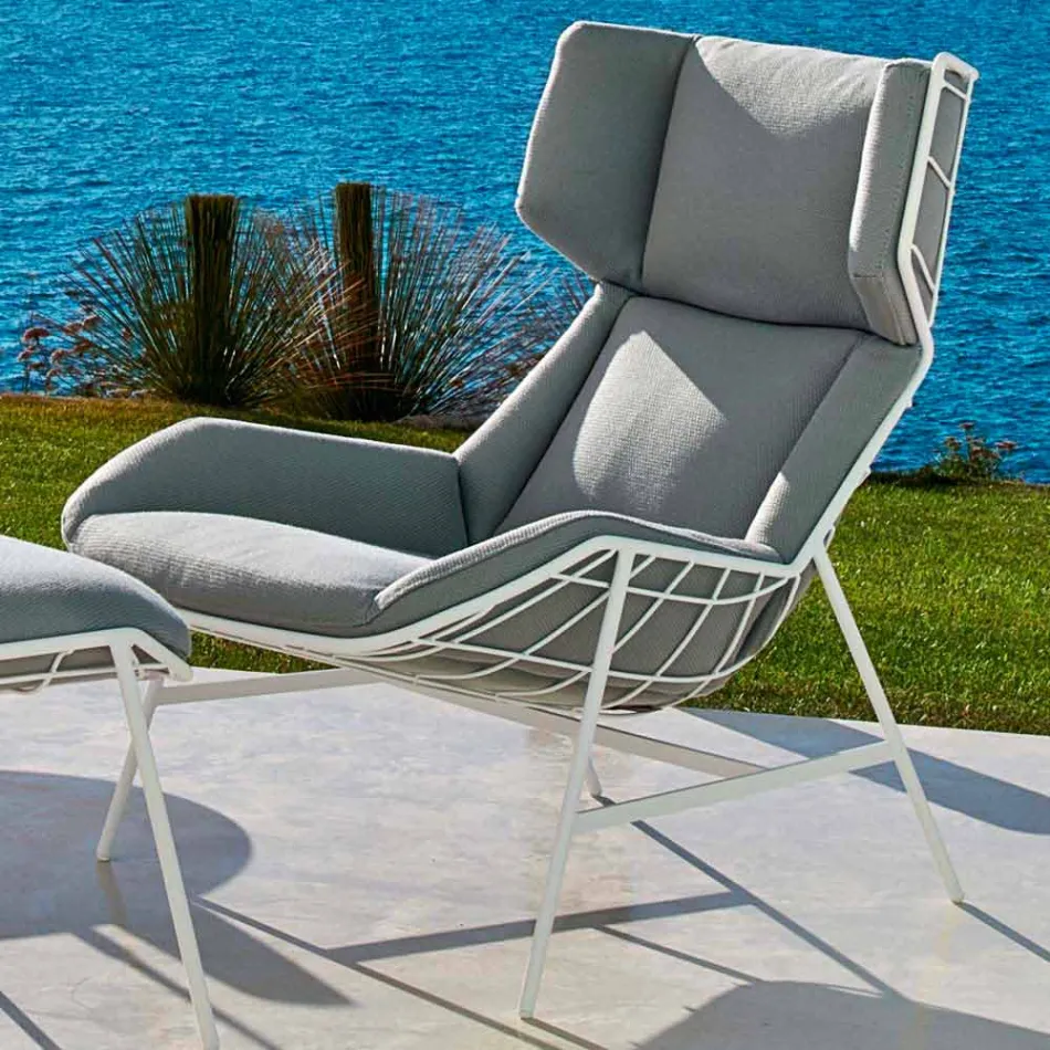 Bergere fotoliu de grădină Varaschin Summer Set de design modern Viadurini