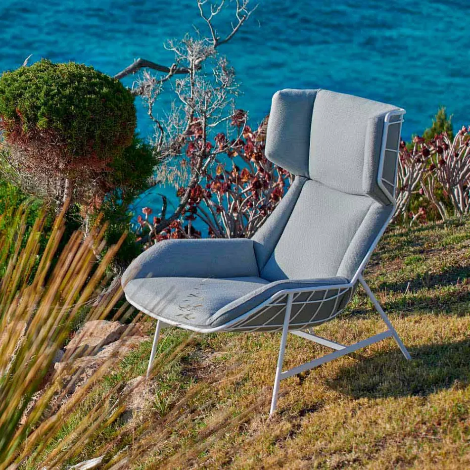 Bergere fotoliu de grădină Varaschin Summer Set de design modern Viadurini