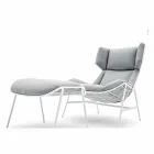 Bergere fotoliu de grădină Varaschin Summer Set de design modern Viadurini