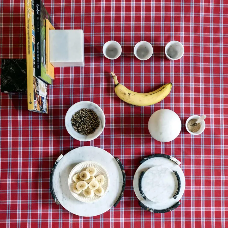 Sticlă Grappa în marmură albă de Carrara Fabricată în Italia - Fergie Viadurini