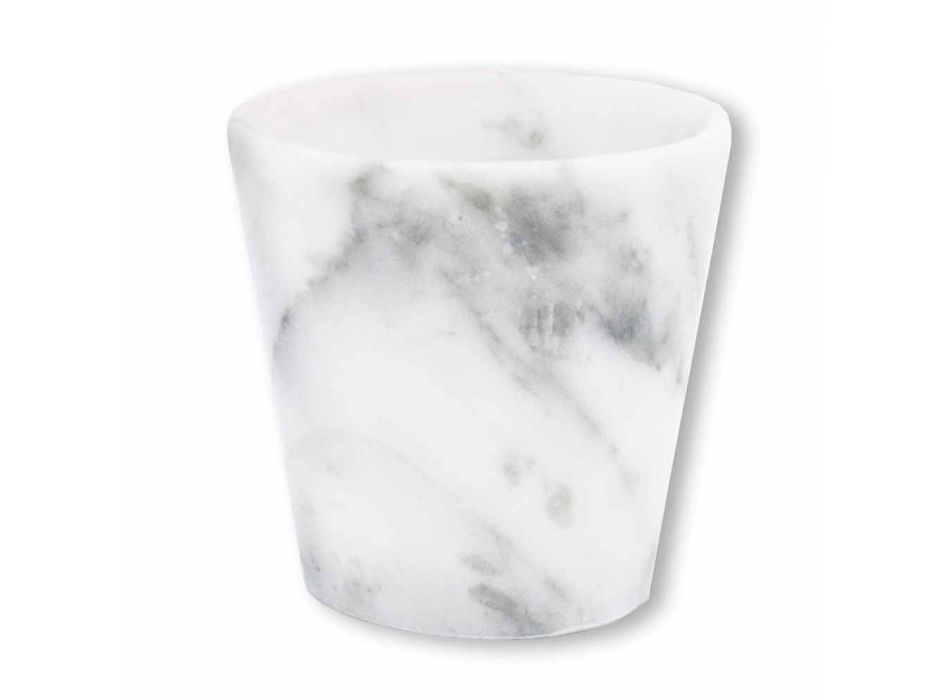 Sticlă Grappa în marmură albă de Carrara Fabricată în Italia - Fergie Viadurini