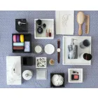 Suport de periuță din sticlă din marmură Paonazzo Made in Italy - Limba Viadurini