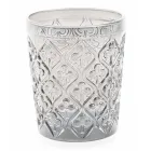 Pahare de apa din sticla colorata cu decoratiuni arabesc 12 bucati - Maroc Viadurini