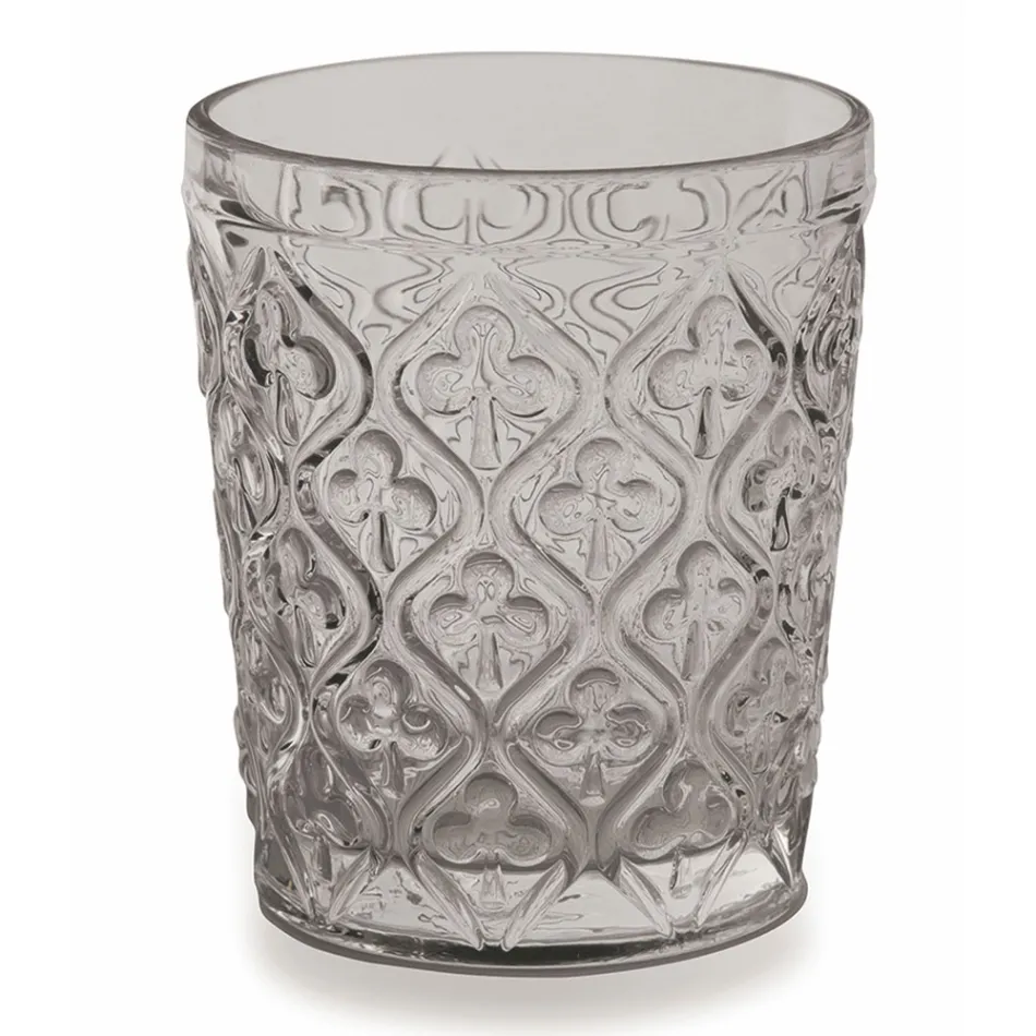 Pahare de apa din sticla colorata cu decoratiuni arabesc 12 bucati - Maroc Viadurini