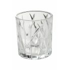 Pahare de apă în sticlă transparentă și decor vintage 12 bucăți - Manatta Viadurini