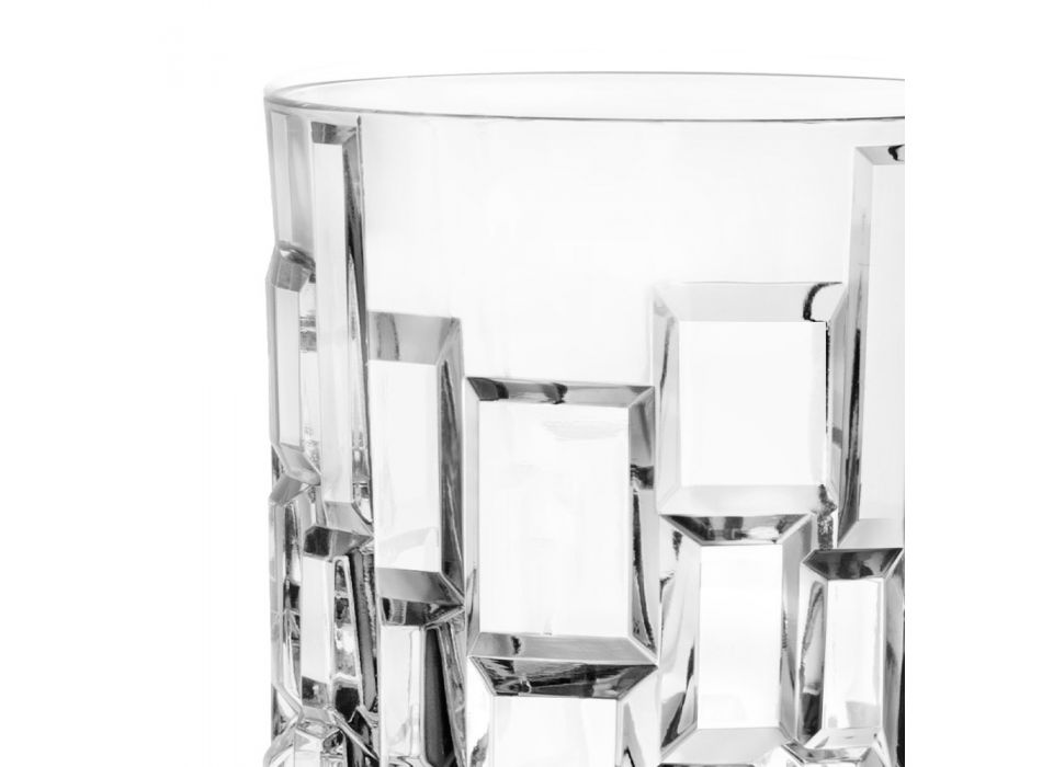 Pahare pentru băuturi scăzute în cristal ecologic decorat 12 buc. - Catania Viadurini